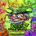Leprechaun with Rainbow of Pixies Digital Art by Kevin Middleton Leprechaun with Rainbow of Pixies Digital Art by Kevin Middleton