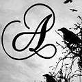 Letter A Design 43 Crow Birds Mixed Media by Lucie Dumas Letter A Design 43 Crow Birds Mixed Media by Lucie Dumas