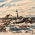 Lighthouse Painting by Angie ONeal Lighthouse Painting by Angie ONeal