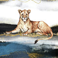 Lioness Watercolor Animal Art Painting Painting by Garden Of Delights Lioness Watercolor Animal Art Painting Painting by Garden Of Delights