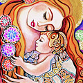 Little Angel Sleeping v1 Painting by Eva Campbell Little Angel Sleeping v1 Painting by Eva Campbell