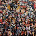 Little Boxes On The Hillside Painting by Solomon Sekhaelelo Little Boxes On The Hillside Painting by Solomon Sekhaelelo