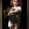 Little Girl With Flowers by William-Adolphe Bouguereau Painting by Rolando Burbon Little Girl With Flowers by William-Adolphe Bouguereau Painting by Rolando Burbon