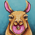 Llama Breakfast Painting by Lucia Stewart Llama Breakfast Painting by Lucia Stewart
