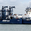 LNG Barge and tug Photograph by Bradford Martin