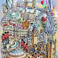 London collage II Digital Art by Maria Rabinky London collage II Digital Art by Maria Rabinky
