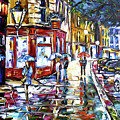 London, Night Rain Painting by Mirek Kuzniar London, Night Rain Painting by Mirek Kuzniar