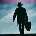 Lonesome Cowboy into the sunrise by Nina Stavlund