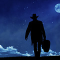 Lonesome Cowboy under the Moon by Nina Stavlund