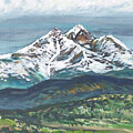 Longs Peak Plein Air Painting by Aaron Spong