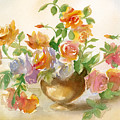 Loose Roses Painting by Espero Art Loose Roses Painting by Espero Art