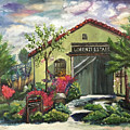 Lorenzi Estate Winery Painting by Roxy Rich Lorenzi Estate Winery Painting by Roxy Rich