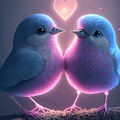 Love Birds 4 Mixed Media by Lilia D Love Birds 4 Mixed Media by Lilia D