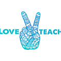 Love Peace Teach, Love To Teach Peace - Boho Hand Digital Art by Laura Ostrowski Love Peace Teach, Love To Teach Peace - Boho Hand Digital Art by Laura Ostrowski
