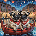 Love Pugs in Venice by Lisa Pearlman