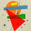 Love xo Green Under Red 111414 Mixed Media by Lew Hagood Love xo Green Under Red 111414 Mixed Media by Lew Hagood