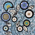 Lovely Flowers Blue Painting by Graciela Bello Lovely Flowers Blue Painting by Graciela Bello