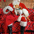 Lucy with Santa 1 Photograph by Christopher Holmes Lucy with Santa 1 Photograph by Christopher Holmes