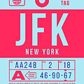 Luggage Tag B - JFK New York USA Digital Art by Organic Synthesis Luggage Tag B - JFK New York USA Digital Art by Organic Synthesis