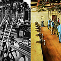 Machinist - McKinley School Shop 1905 - Side by Side Photograph by Mike Savad