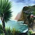 Madeira Sea View - Portugal Painting by Dora Hathazi Mendes Madeira Sea View - Portugal Painting by Dora Hathazi Mendes