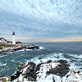 Maine Winter Scenery at Portland Head Lighthouse by Juergen Roth