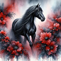 Majestic Black Horse by Kim Hojnacki
