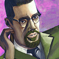 Malcolm-pink Painting by Lisa Senette Malcolm-pink Painting by Lisa Senette