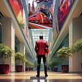 Man in Red Coat by Chuck Staley