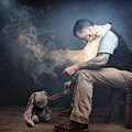 Man saying Goodbye to his dog Photograph by Travis Patenaude Man saying Goodbye to his dog Photograph by Travis Patenaude