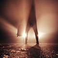 Man stands in car lights Photograph by Vaclav Sonnek Man stands in car lights Photograph by Vaclav Sonnek