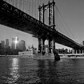 Manhattan Bridge in Black and White by Lorraine Devon Wilke