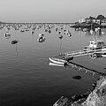 Marblehead Causeway from Crocker Park Beautiful Morning Reflection Black and White by Toby McGuire