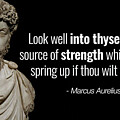 Marcus Aurelius Quote v6 Look well into thyself Digital Art by Robert Banach
