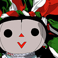 Maria Doll green white red Digital Art by Marisol VB Maria Doll green white red Digital Art by Marisol VB