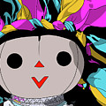 Maria Doll yellow pink turquoise Digital Art by Marisol VB Maria Doll yellow pink turquoise Digital Art by Marisol VB