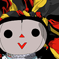 Maria Doll red yellow black Digital Art by Marisol VB Maria Doll red yellow black Digital Art by Marisol VB