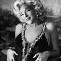 Marilyn Monroe  Mona Lisa BW by Theo Danella