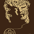 Marylin Monroe one line drawing portrait by Vart. Painting by Vart Marylin Monroe one line drawing portrait by Vart. Painting by Vart