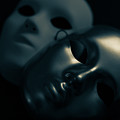Masks in Blue Photograph by Amelia Pearn Masks in Blue Photograph by Amelia Pearn