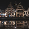 Medieval buildings on Graslei Street in the centre of Ghent by Vaclav Sonnek