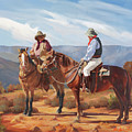 Meeting on Rim Trail Painting by Carolyne Hawley Meeting on Rim Trail Painting by Carolyne Hawley