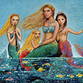 Mermaid Family Painting by Shijun Munns Mermaid Family Painting by Shijun Munns