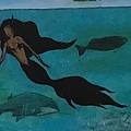 Mermaid Wave Painting by Charles Young