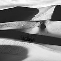 Lone Hiker on Dunes bw Photograph by Jonathan Nguyen Lone Hiker on Dunes bw Photograph by Jonathan Nguyen