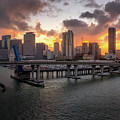 Miami Skyline at Sunset - Maimi, Florida by Peter Ciro