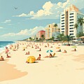 Miami Travel Poster by Kim Hojnacki