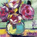 Midday Roses Painting by Roxy Rich Midday Roses Painting by Roxy Rich