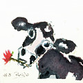 Mini Cow 8 Painting by Roxy Rich Mini Cow 8 Painting by Roxy Rich