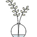 Minimal Plant in Vase 1 Digital Art by Donna Mibus Minimal Plant in Vase 1 Digital Art by Donna Mibus